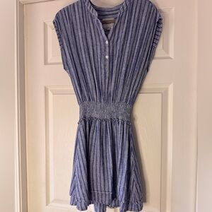 Rails Blue and White Striped Shirt Dress